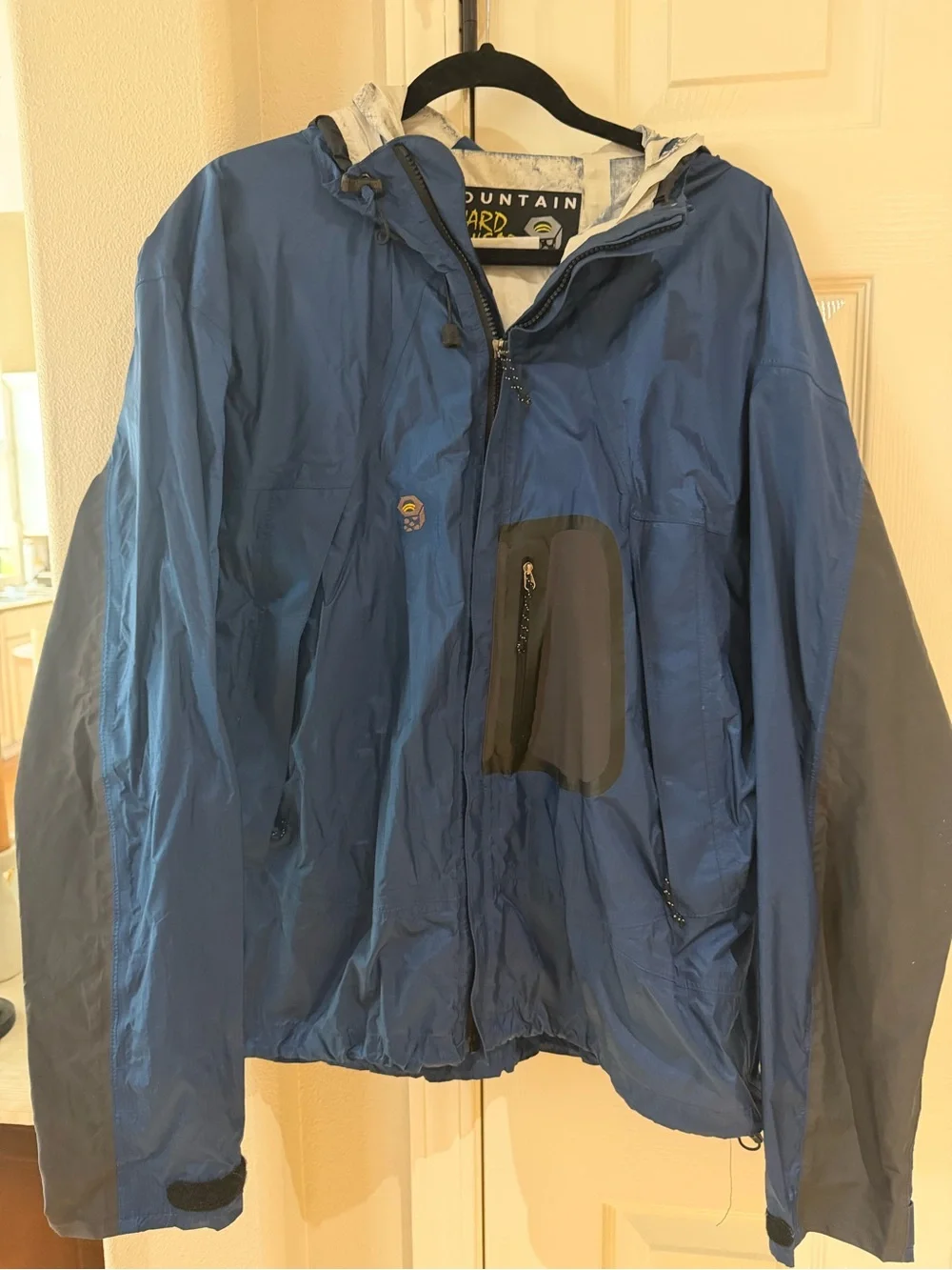 Mountain Hardwear Men's Slate Blue Hooded Rain Jacket